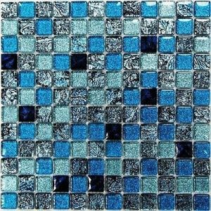 Мозаика Bonaparte Satin Blue 300x300 синяя