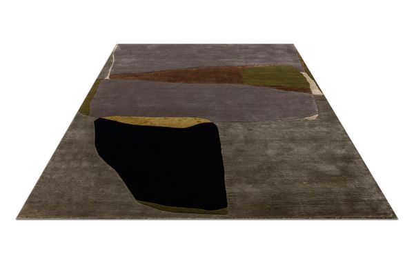 Индийский ковер из шерсти, шёлка и эвкалиптового шёлка «TECTONIC» D1-C4 172 x 239 см