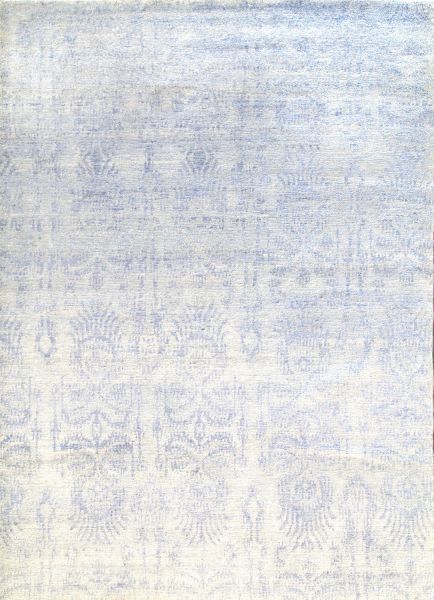 Индийский ковер из бамбукового шёлка «IKAT HOME» A871 SK-BLU 202 x 302 см