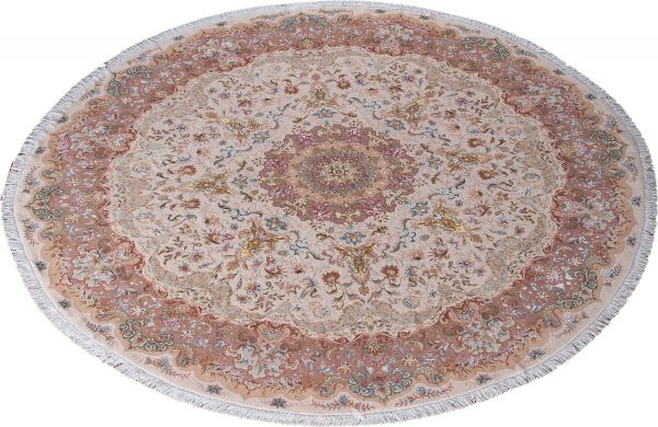 Иранский ковер из шерсти и шёлка «TABRIZ SHIRFAR» 11-396-IR(Round) 260 x 260 см