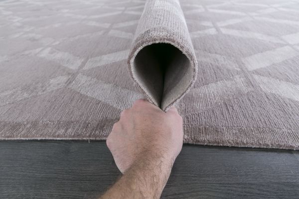 Непальский ковер из шерсти и эвкалиптового шёлка «ART DECO RUGS» RUBIK TAUPE(90535) 202 x 301 см