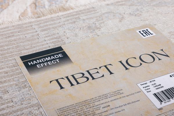 Турецкий ковер из эвкалиптового шёлка и полиэстера «TIBET ICON» JE10A-CRE 200 x 300 см