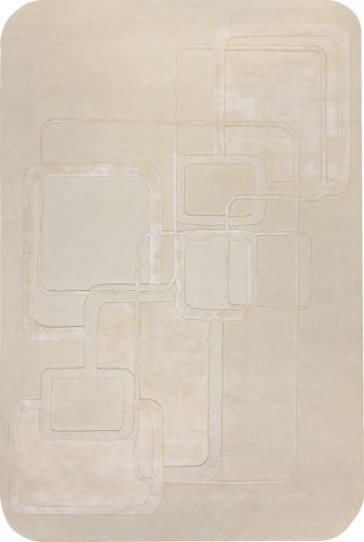 Индийский ковер из шерсти и эвкалиптового шёлка «VELVET MIRAGE» ARTE WHITE 200 x 300 см