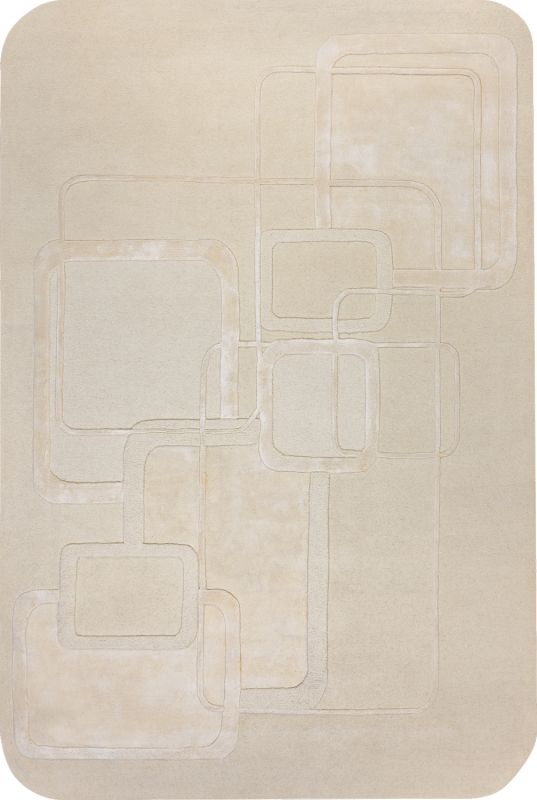 Индийский ковер из шерсти и эвкалиптового шёлка «VELVET MIRAGE» ARTE WHITE 200 x 300 см