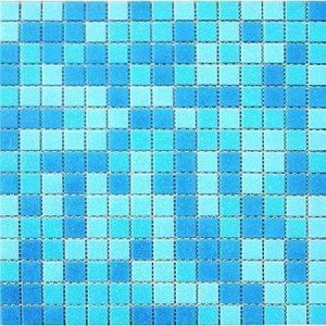 Мозаика 327x327 бело-голубой микс на бумаге МСD002Р