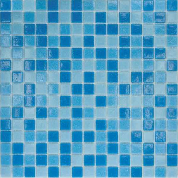 Мозаика 327x327 голубой микс МС123