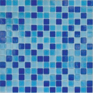 Мозаика 327x327 сине-голубой микс МС128