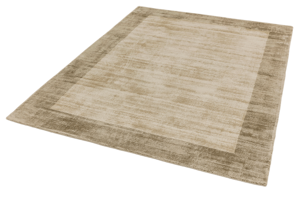 Индийский ковер из арт-шёлка «BLADE BORDER RUG» SMOKE PUTTY 160 x 230 см