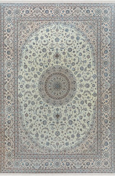 Иранский ковёр из шерсти и шёлка «NAIN 6LA» 12-595-IR