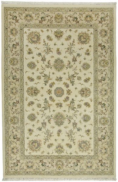 Иранский ковёр из шерсти и шёлка «TABRIZ-FLORAL» 801-4116-IR