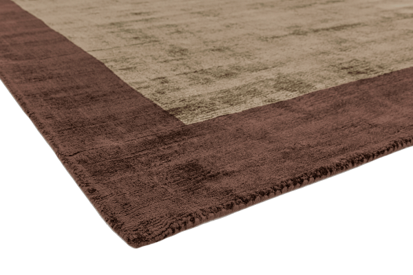 Индийский ковер из арт-шёлка «BLADE BORDER RUG» CHOCO MOCHA 160 x 230 см