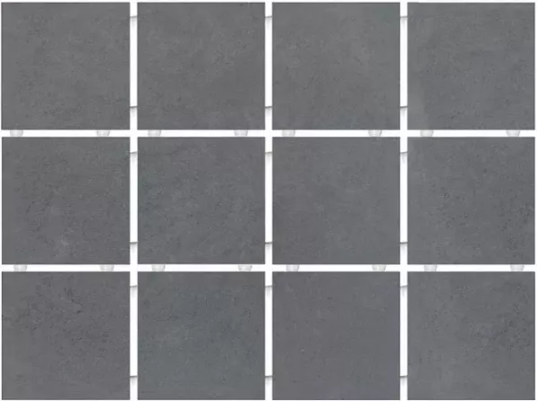 Плитка настенная Амальфи 99x99 серая темная (полотно 300x400 из 12 частей) 1290
