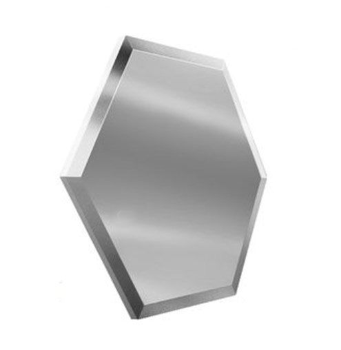 Плитка зеркальная Сота 216x250 серебро (с фацетом 10 мм)