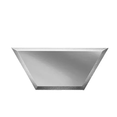 Плитка зеркальная Полусота прямая 108x250 серебро (с фацетом 10 мм)