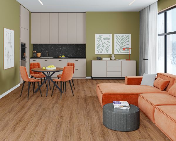 Каменно-пластиковый композит SPC ALTA STEP PERFECTO Дуб Европейский 8814  5мм/0,3мм на замках, V4, на подложке