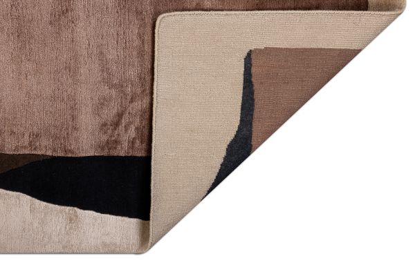 Индийский ковер из шерсти, шёлка и эвкалиптового шёлка «TECTONIC» D4-C6 176 x 246 см