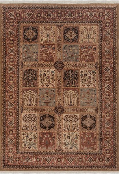 Индийский ковёр из шерсти «MUSEUM» PASHMINA-RED-GLD