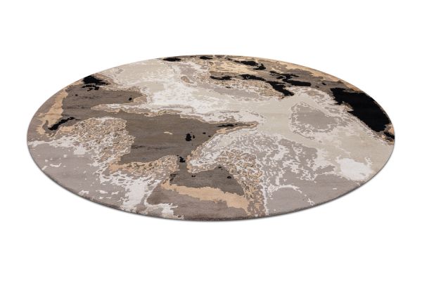 Индийский ковер из шерсти и бамбукового шёлка «VELVET MIRAGE» CONTINENT(Round) 250 x 250 см