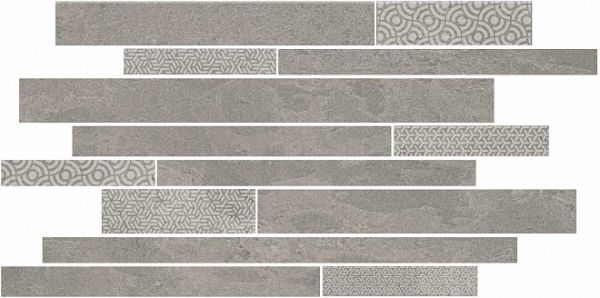 Декор мозаичный Ламелла 250x502 серый SBM010\SG4584