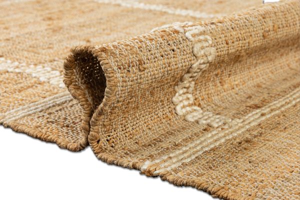 Индийский ковер из джута «JUTE» ZA424-WHITE-NATURAL 135 x 200 см