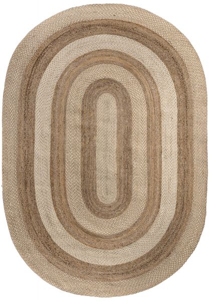 Индийский ковер из джута «JUTE» NAT-BEIGE(Oval) 165 x 235 см