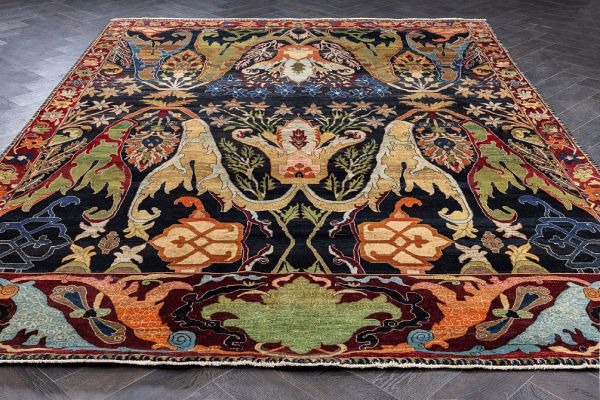 Индийский ковёр из шерсти «ZIEGLER VINTAGE» AC228-BLK-MIX(268x375)