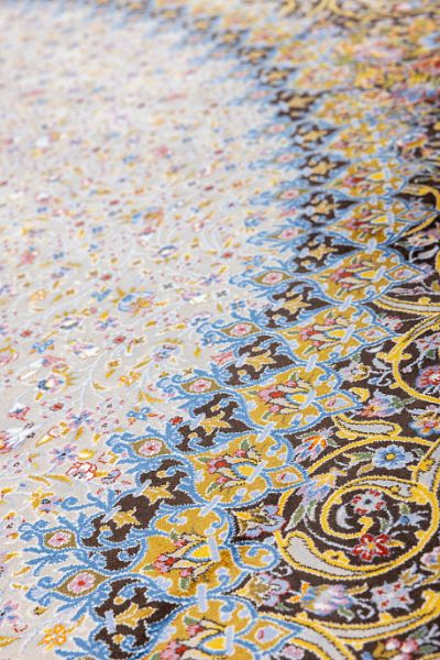 Иранский ковёр из шёлка и модала «MASTERPIECE QUM» 002-22-QUM MINA BROWN