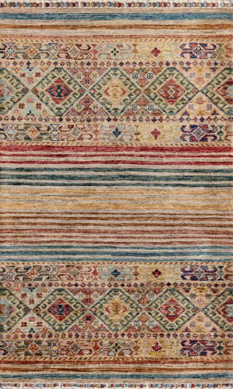 Пакистанский ковер из шерсти «SHAWL KANDI» MULTY-MULTY(80x128) 80 x 128 см