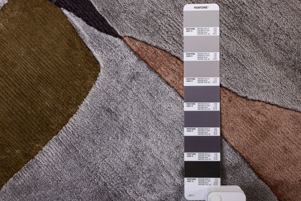 Индийский ковер из шерсти, шёлка и эвкалиптового шёлка «TECTONIC» D2-C5 170 x 243 см