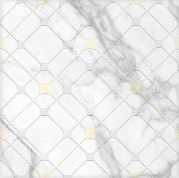 Керамическая плитка Сага Декор 200х200 люкс (1*26) ВКЗ  для ванной комнаты