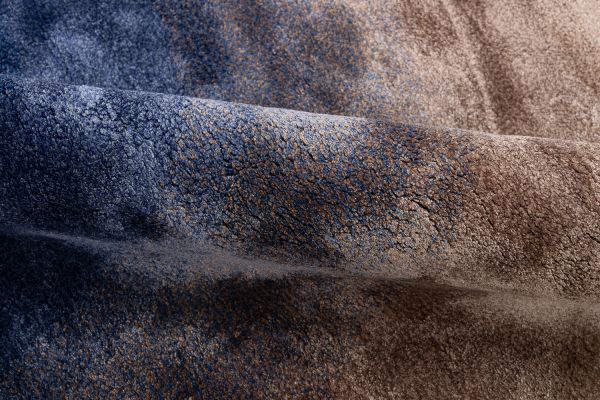 Индийский ковер из эвкалиптового шёлка «VELVET MIRAGE» DEGRADEE SAPPHIRE(Round) 250 x 250 см