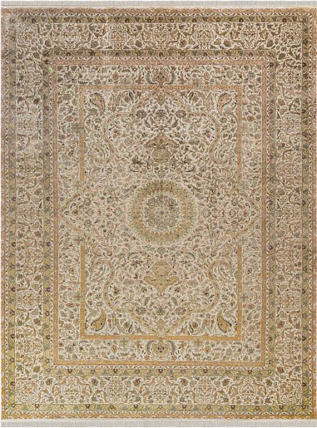 Индийский ковёр из шерсти и шёлка «SOPHIA» 6689-IVR-IVR
