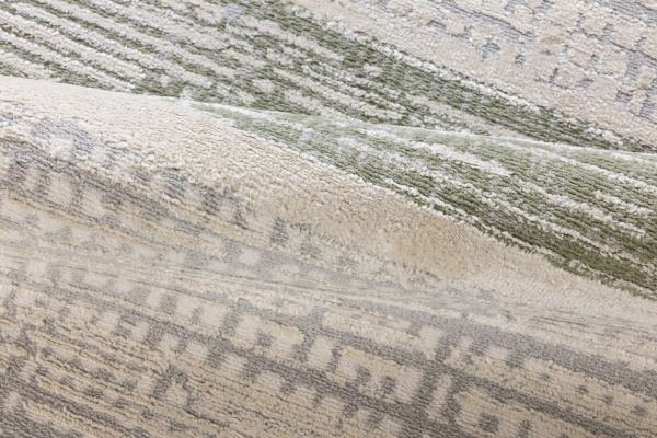 Турецкий ковер из полиэстера и полипропилена «KLASS» 9591A-GRY - GRN 80 x 150 см