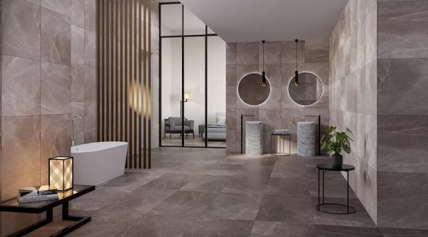 Керамогранит Pulpis Dark Grey 600x1200 серый матовый GRP12060PL-LG