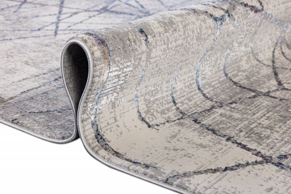 Турецкий ковер из полиэстера «TANGO» AI89A-LGRY 80 x 150 см Турецкий ковер из полиэстера «TANGO» AI89A-LGRY 80 x 150 см