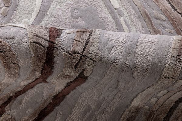 Индийский ковер из шерсти, бамбукового шёлка и хлопка «KUMO» BLK-01 200 x 300 см Индийский ковер из шерсти, бамбукового шёлка и хлопка «KUMO» BLK-01 200 x 300 см