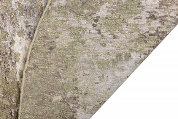 Индийский ковер из шерсти и арт-шёлка «STORM» RN85WH-GREY(Round) 300 x 300 см