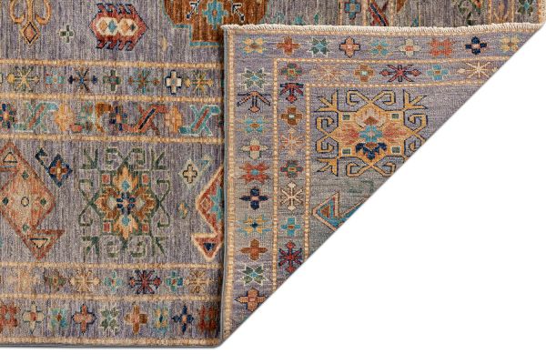 Пакистанский ковер из шерсти «KAZAK ROYAL» GRAY-GRAY(363x459) 363 x 459 см