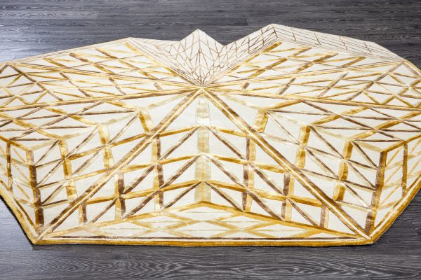 Индийский ковер из шерсти и арт-шёлка «Art de Vivre by DETALI» design Victoria Mikhno «INTRICATE BEIGE» 250 x 250 см