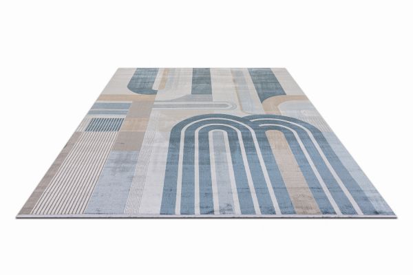 Турецкий ковер из полиэстера «PARKER» 2437C-ANT-D.BLU 80 x 150 см Турецкий ковер из полиэстера «PARKER» 2437C-ANT-D.BLU 80 x 150 см