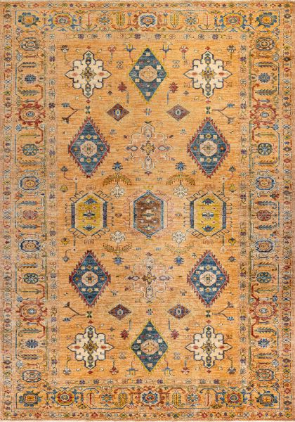 Пакистанский ковер из шерсти «KAZAK ROYAL» GOLD-GOLD(206x289) 206 x 289 см