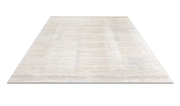 Турецкий ковер из полиэстера и полипропилена «KLASS» 9586A-GRY - YEL 80 x 150 см