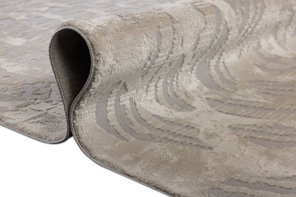 Турецкий ковер из полипропилена и полиэстера «MOON» 2574A-CREAM-L.GREY 80 x 150 см Турецкий ковер из полипропилена и полиэстера «MOON» 2574A-CREAM-L.GREY 80 x 150 см