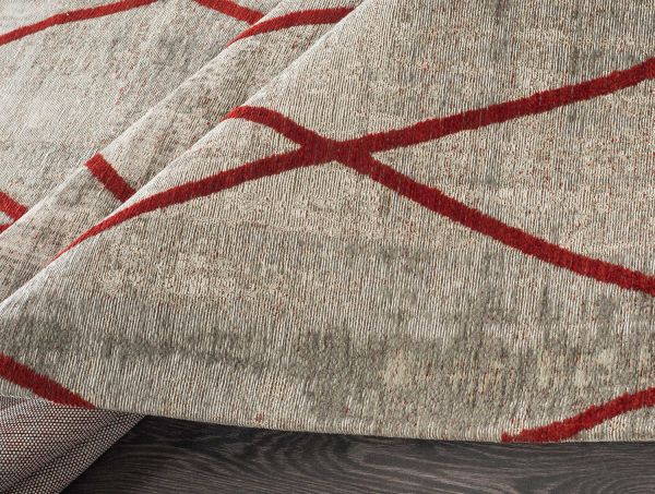 Бельгийский ковер из вискозы, акрила и хлопка «ELEGANT TAPESTRY» CROSS-SIL-RED 70 x 140 см