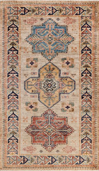 Пакистанский ковер из шерсти «KAZAK ROYAL» GOLD-GOLD(81x127) 81 x 127 см