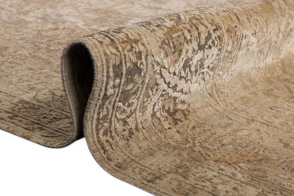 Индийский ковер из шёлка и шерсти «ILLUSION» HSP8-BROWN-ORANGE 253 x 306 см Индийский ковер из шёлка и шерсти «ILLUSION» HSP8-BROWN-ORANGE 253 x 306 см