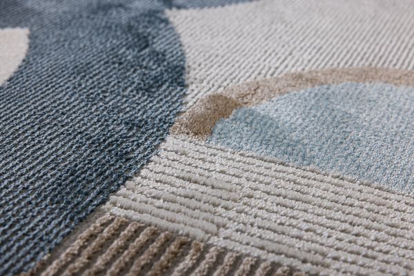 Турецкий ковер из полиэстера «PARKER» 2437C-ANT-D.BLU 80 x 150 см Турецкий ковер из полиэстера «PARKER» 2437C-ANT-D.BLU 80 x 150 см