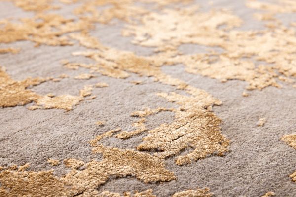 Индийский ковер из шерсти и арт-шёлка «CHAOS THEORY» ESK431-D.TAUPE-B.GOLD 201 x 300 см