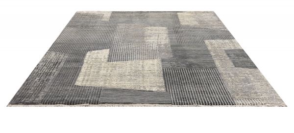 Индийский ковер из шерсти, шёлка и хлопка «HOLLYWOOD ART» CE6105-GREY 248 x 300 см