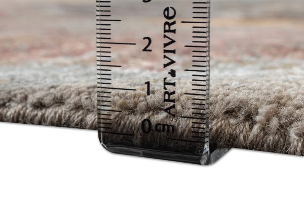 Индийский ковер из шерсти и арт-шёлка «CHAOS THEORY» ESK369-M.GREY-L.PEACH 246 x 302 см Индийский ковер из шерсти и арт-шёлка «CHAOS THEORY» ESK369-M.GREY-L.PEACH 246 x 302 см